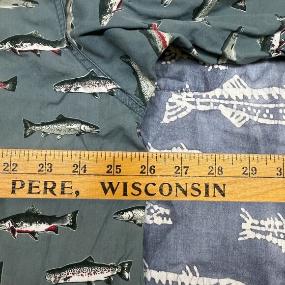 ✅ Mens XXL Columbia Short Sleeve Button-Up Shirt Lot Of 6 Fishing Designs Cotton - Picture 16 of 16